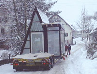 Transport mit Tieflader